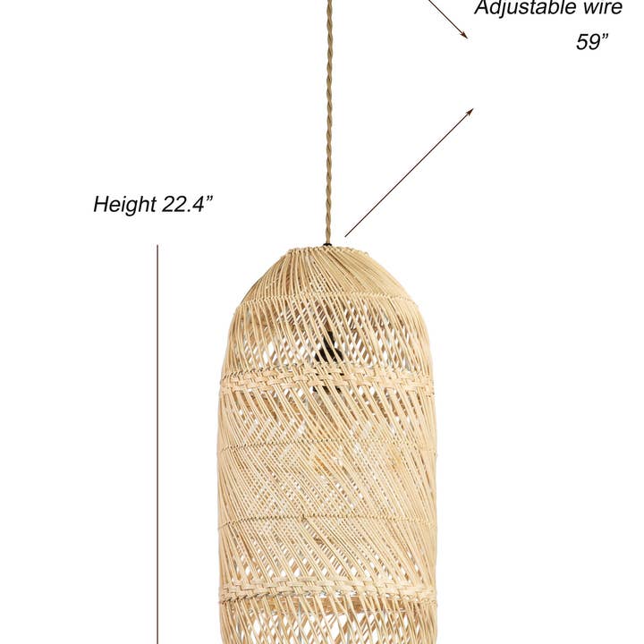 ELE Light & Decor - Wholesale Chandelier/Hanging Light - Handmade Large Rattan Pendant Light