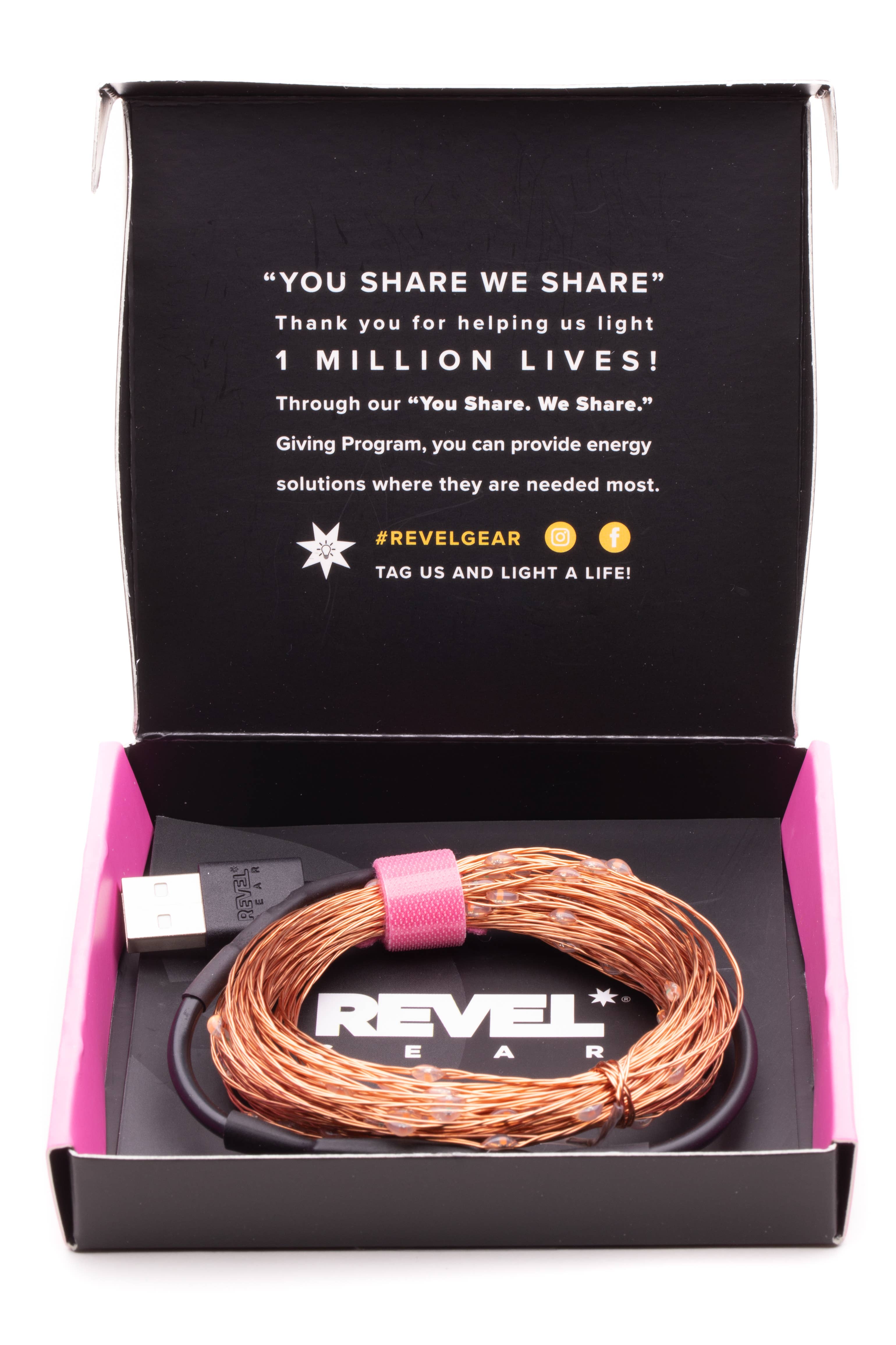 Revel Gear - Wholesale String Lights - Trail Hound™ 30ft. LED Dimmable USB Camping Light Pink4