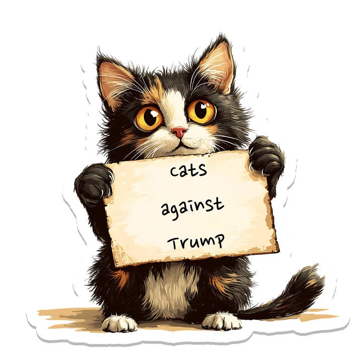 Katzen Anti Trump | Politik | Wasserfester Aufkleber für den Großhandel von SlapPolitics Stickers