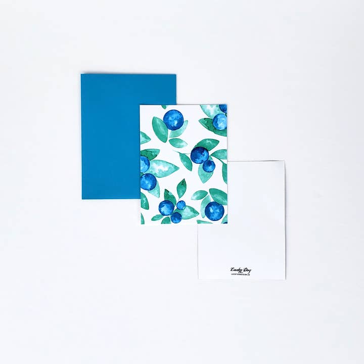Lucky Dog Design Co. - Wholesale Stationery/Notecard Set - Blueberry Paradise Mini Card Set (Set of 10)4