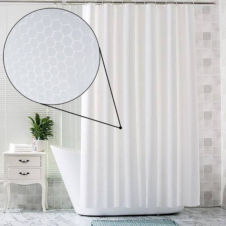 home mart goods - Wholesale Shower Curtain - White Vinyl Shower Curtain Liner Waterproof (70" x 72")