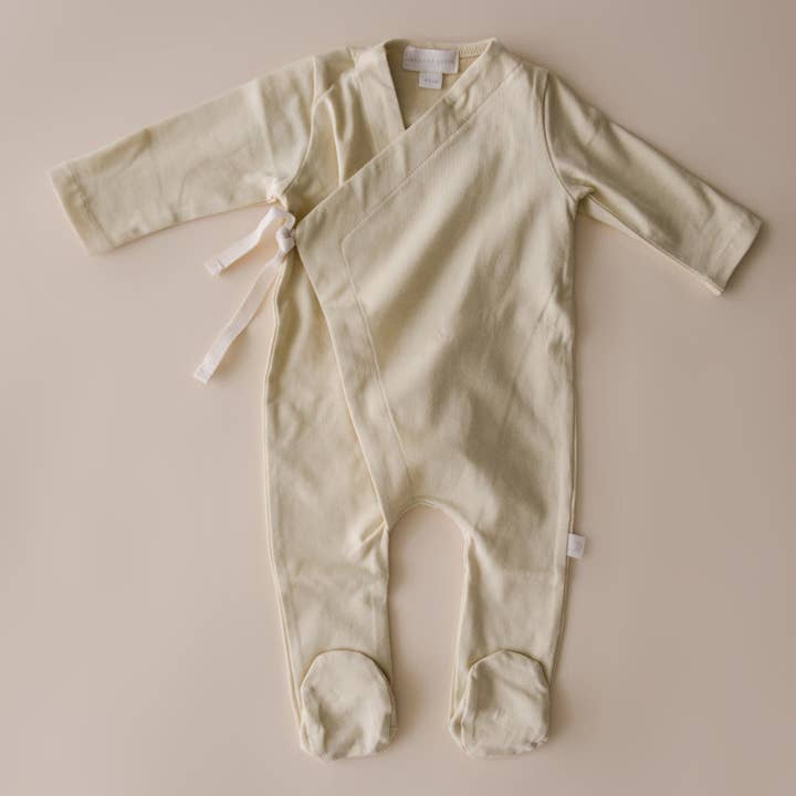 Cotton Footed Kimono | Buttercream for wholesale by August River Co.