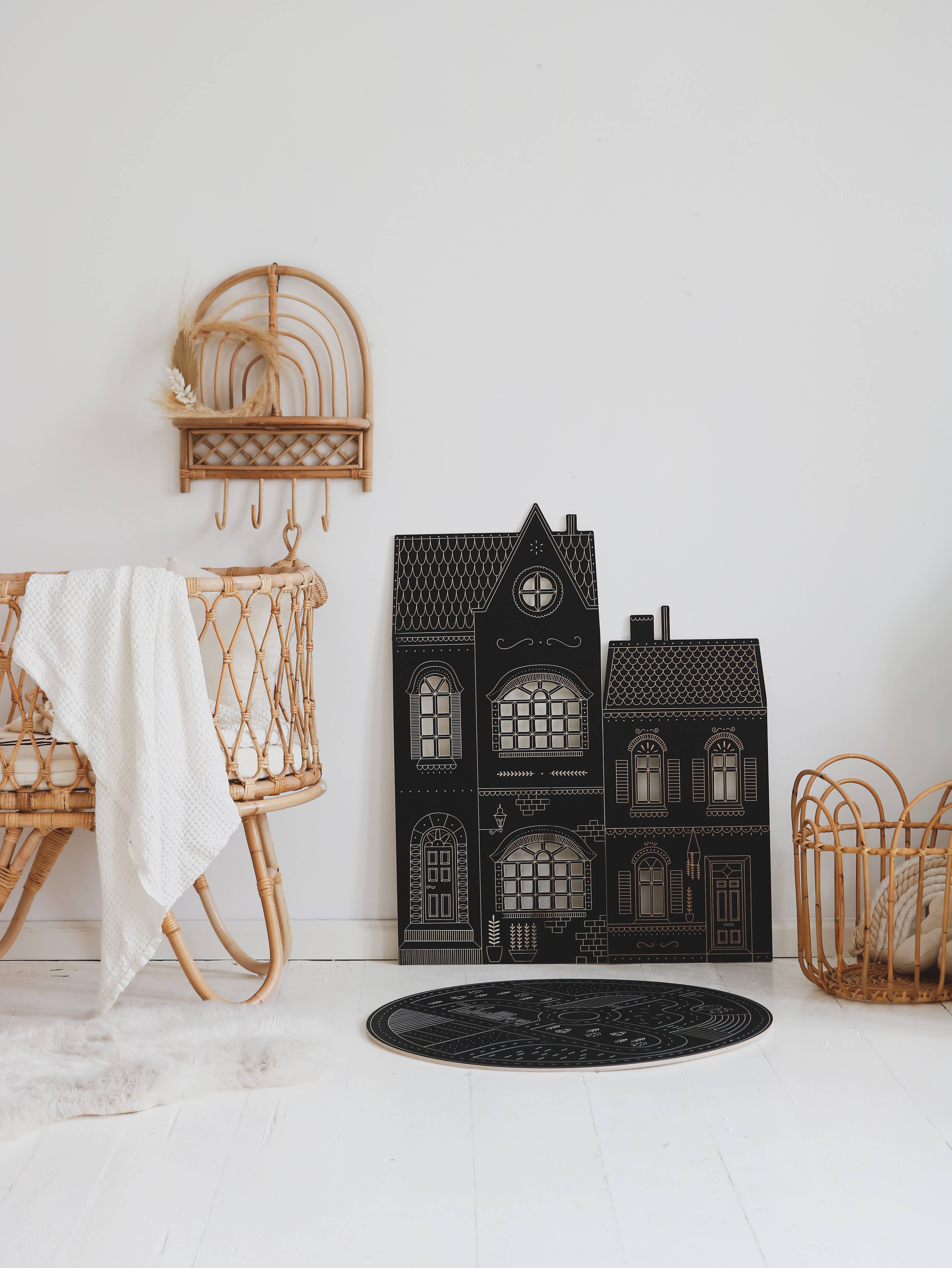 milin – Lousa - Crianças e bebés por atacado – Casa de habitação grande, lousa de madeira com giz9