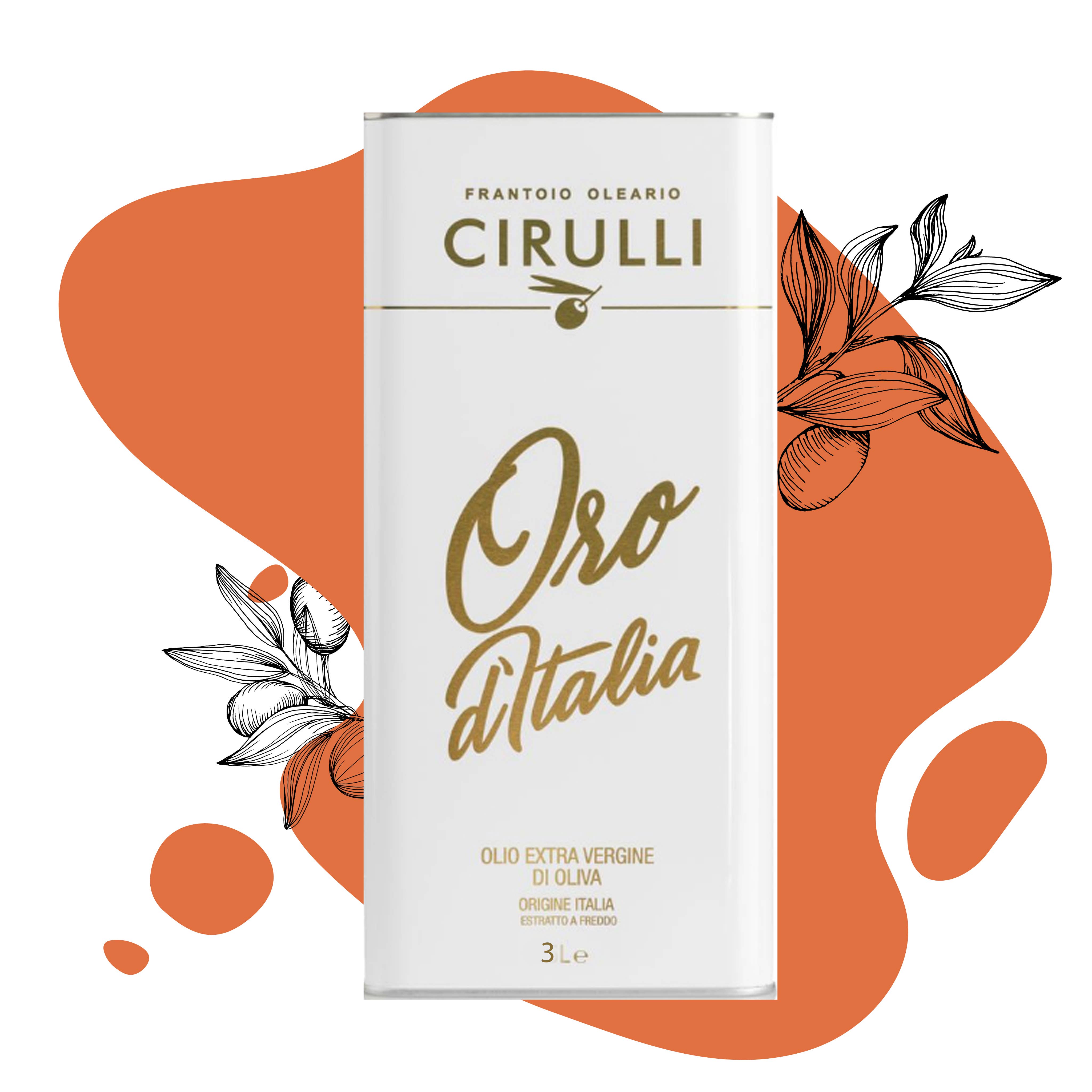 Olio Cirulli - Vente Huile d'olive - 20 bidons d'huile EVO • 20 X 3 litres1