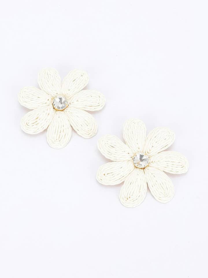 Pappersblomma Strassörhänge för wholesale av CC Wholesale Clothing