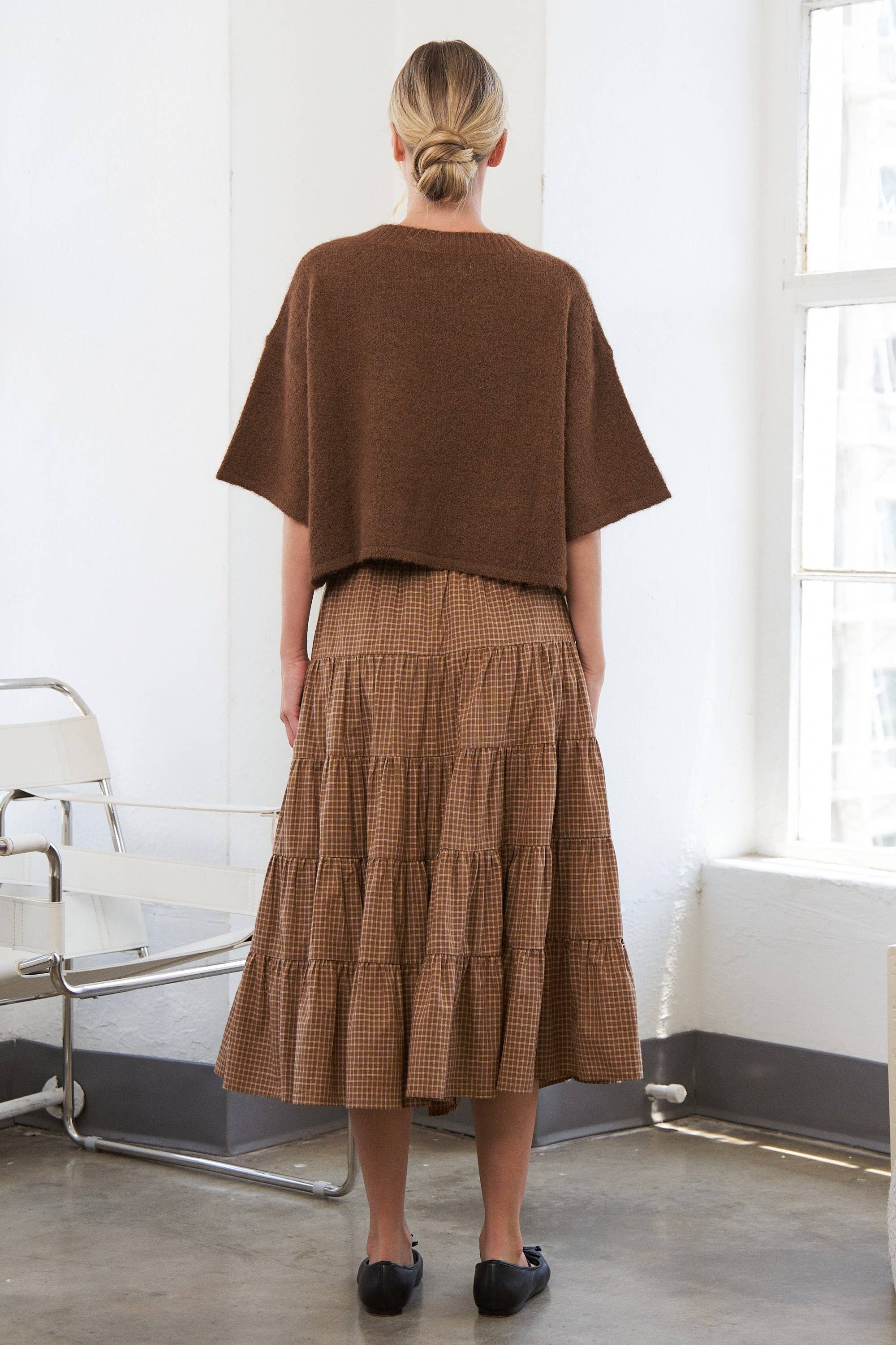 Brown Quarter-Sleeve Knit Cardigans for wholesale on Faire1