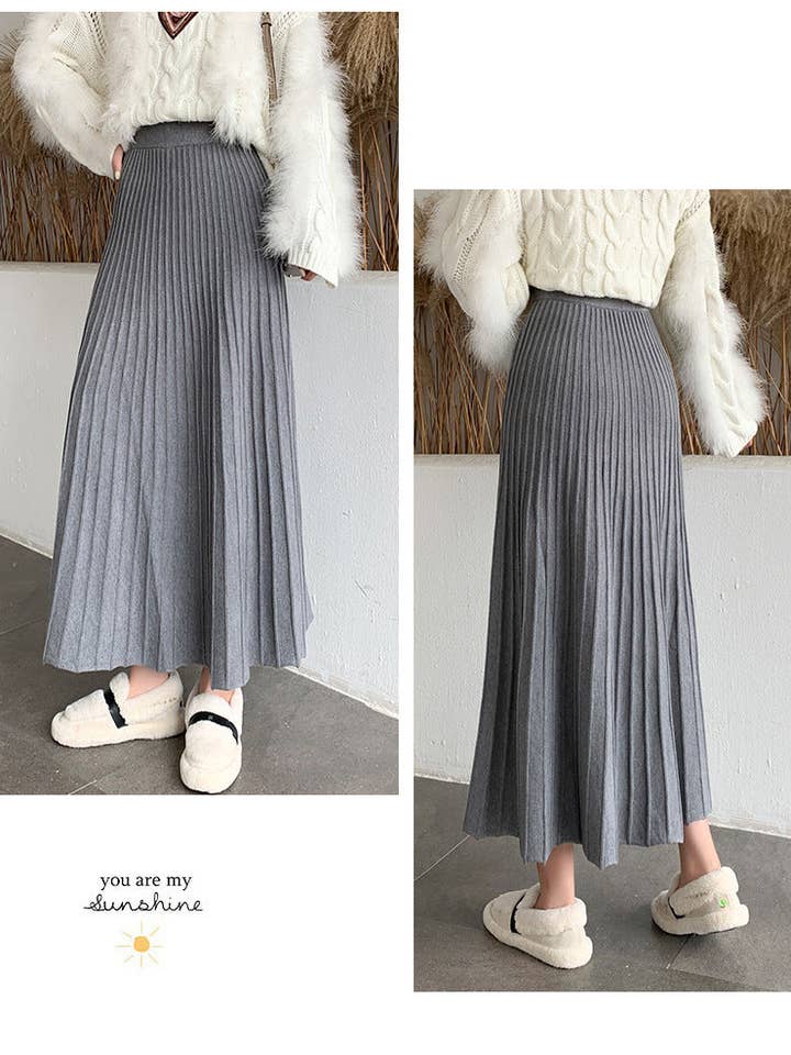 Marayn - Wholesale Skirt – Women’s - Chic ALine Knit Maxi Skirt AutumnWinter16
