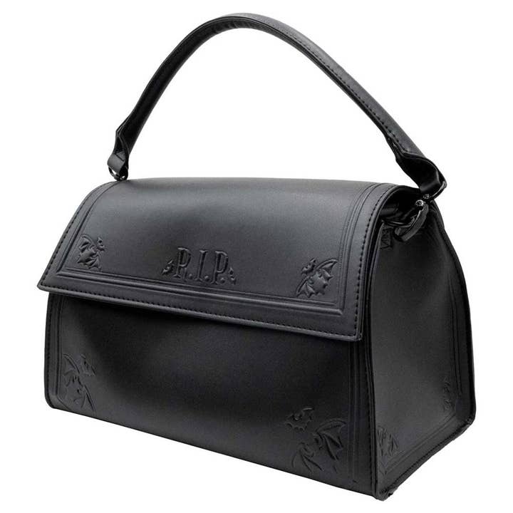 Kreepsville - Wholesale Top Handle Bag - Women's - RIP Embossed Bat Doctor's Bag1