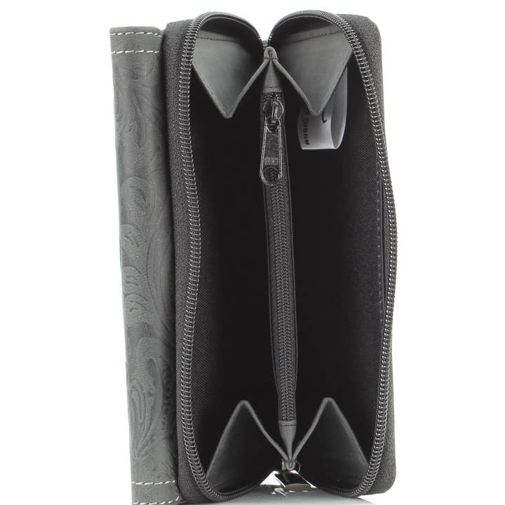 Leather Impressions Inc - Vendita all'ingrosso Pochette - Donna - Pochette da donna American Bison con bottoni floreali11