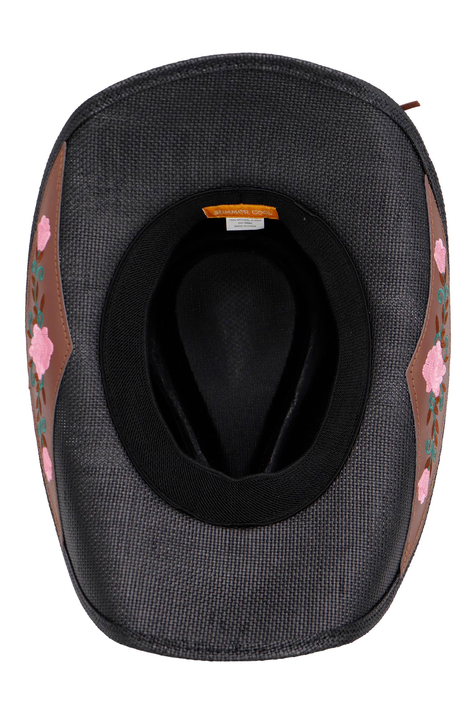 Cap Zone - Wholesale Cowboy Hat - Women's - Pink Rose Concho Belt Embroidered Cowgirl Hat4