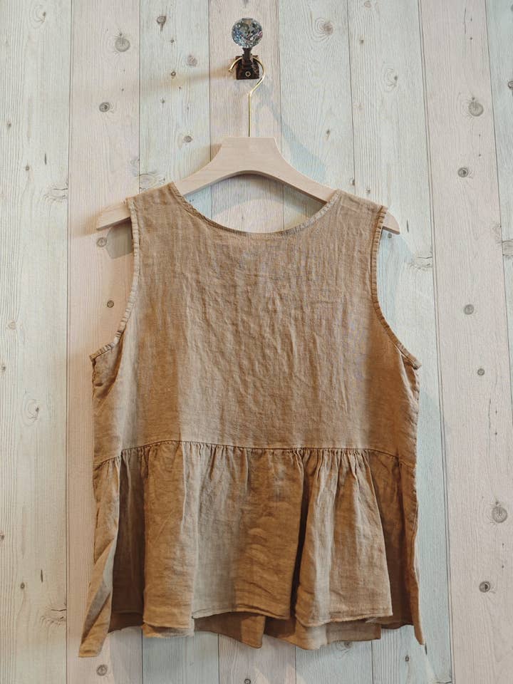 Linen & More - Wholesale Blouse - Women's - REF 18023 BLOUSE WITH OPEN BACK TIE 100% LINEN5