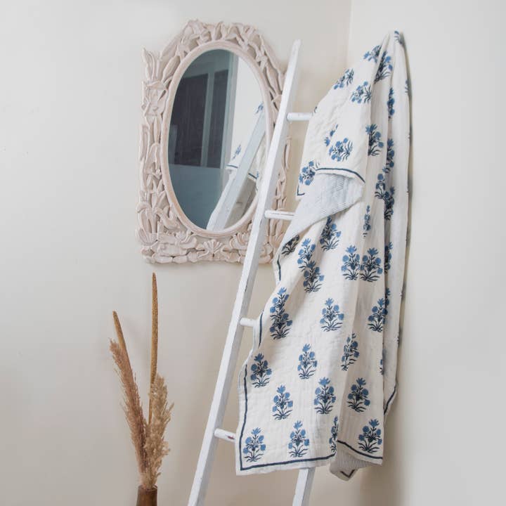 Mela Artisans - Wholesale Throw Blanket - Azure Cotton Handcrafted Throw