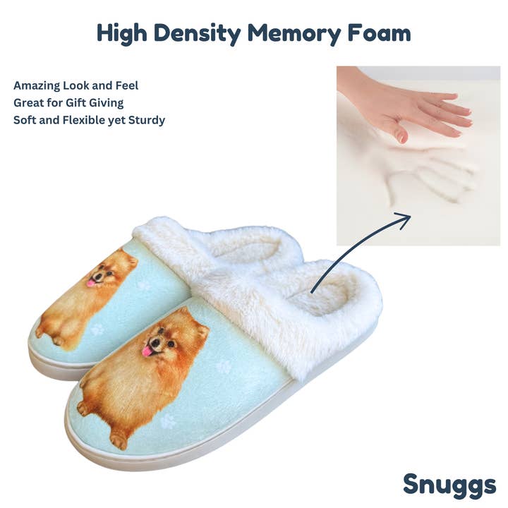 E&S Pets - Wholesale Slippers - Unisex - Pomeranian Snuggs Slipper - Comfy - Pet lovers