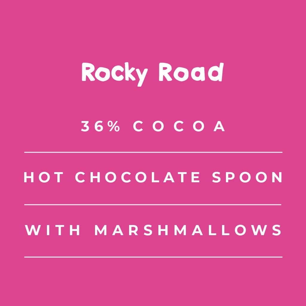 GNAW Chocolate – wholesale Hot cocoa spoon – Rocky Road - Hot Chocolate Spoon With Marshmallows1