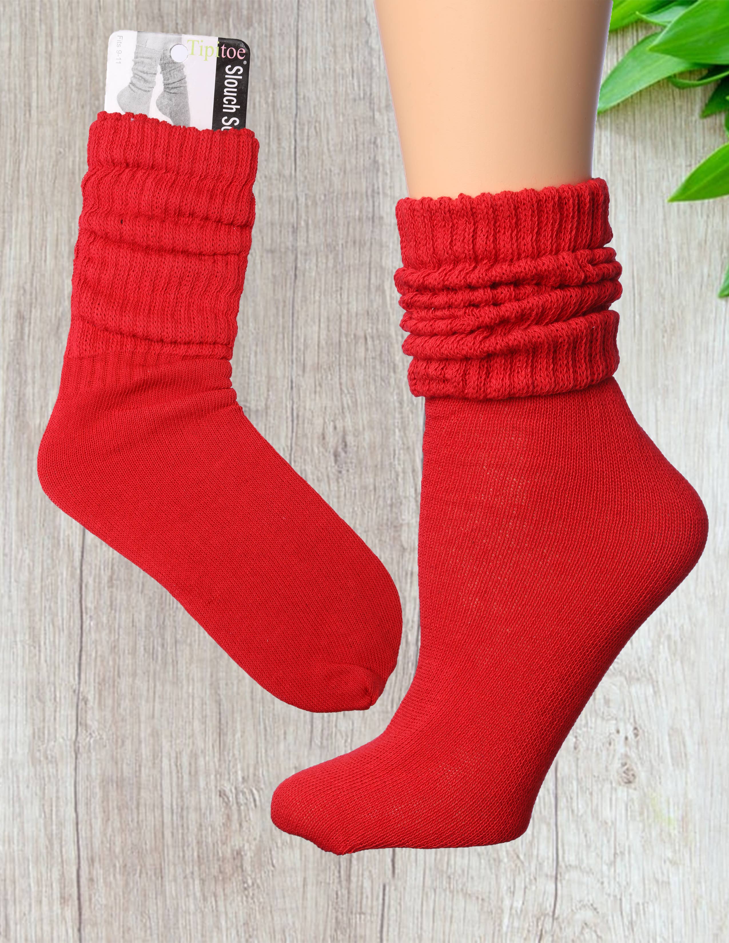 Isadora, Tipi toe, & James Fiallo - Wholesale Socks - Women's - Women's 1 Pack Tipi Toe Cotton Slouch Colored Crew Boot Sock3