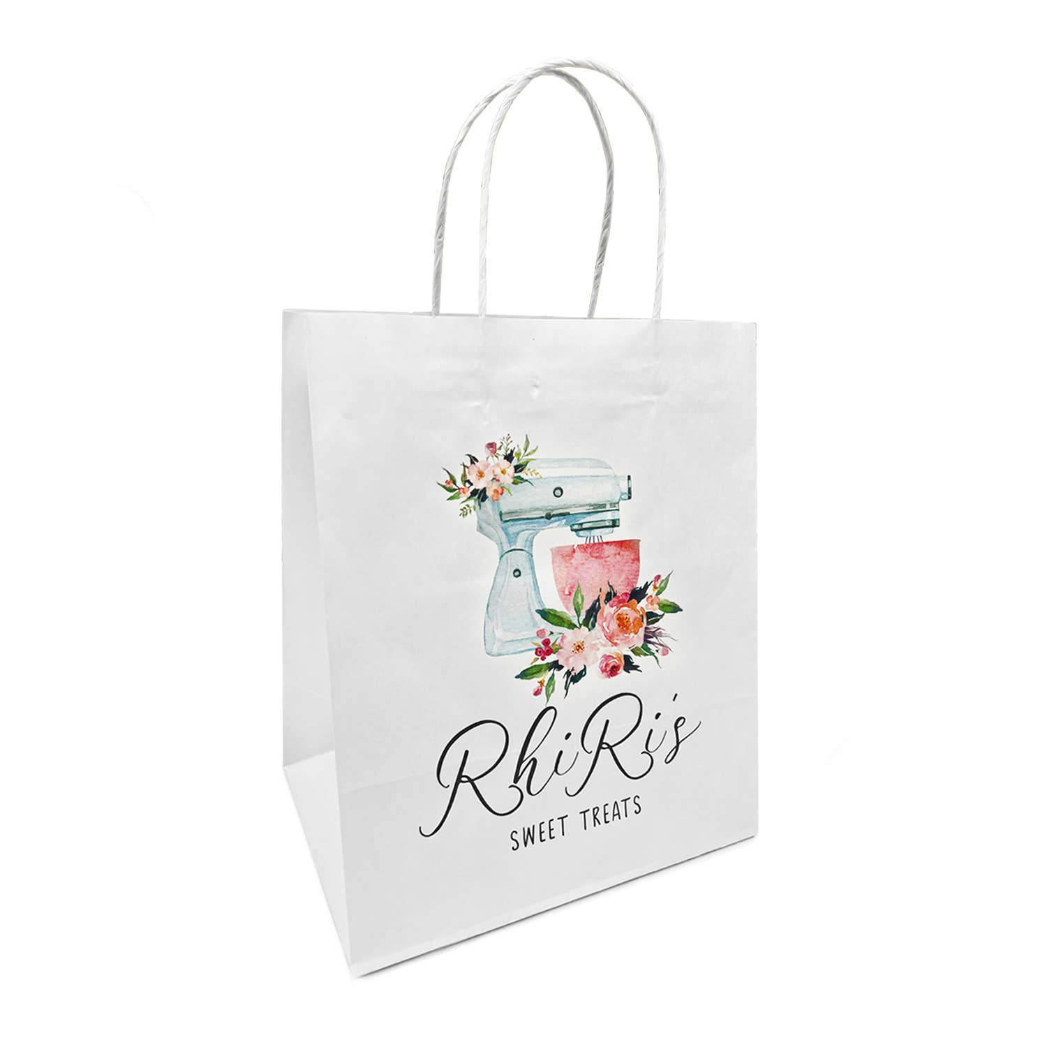 Kis Paper - Vente Pochette cadeau - Sacs en papier blanc Bistro 10x6,75x12 personnalisés1