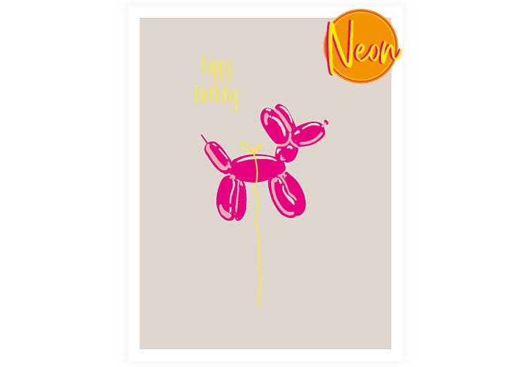 Hey!Cards GmbH & Co. KG - Wholesale Postcard - Balloon Dog | AuriCard | Neon Postcard0