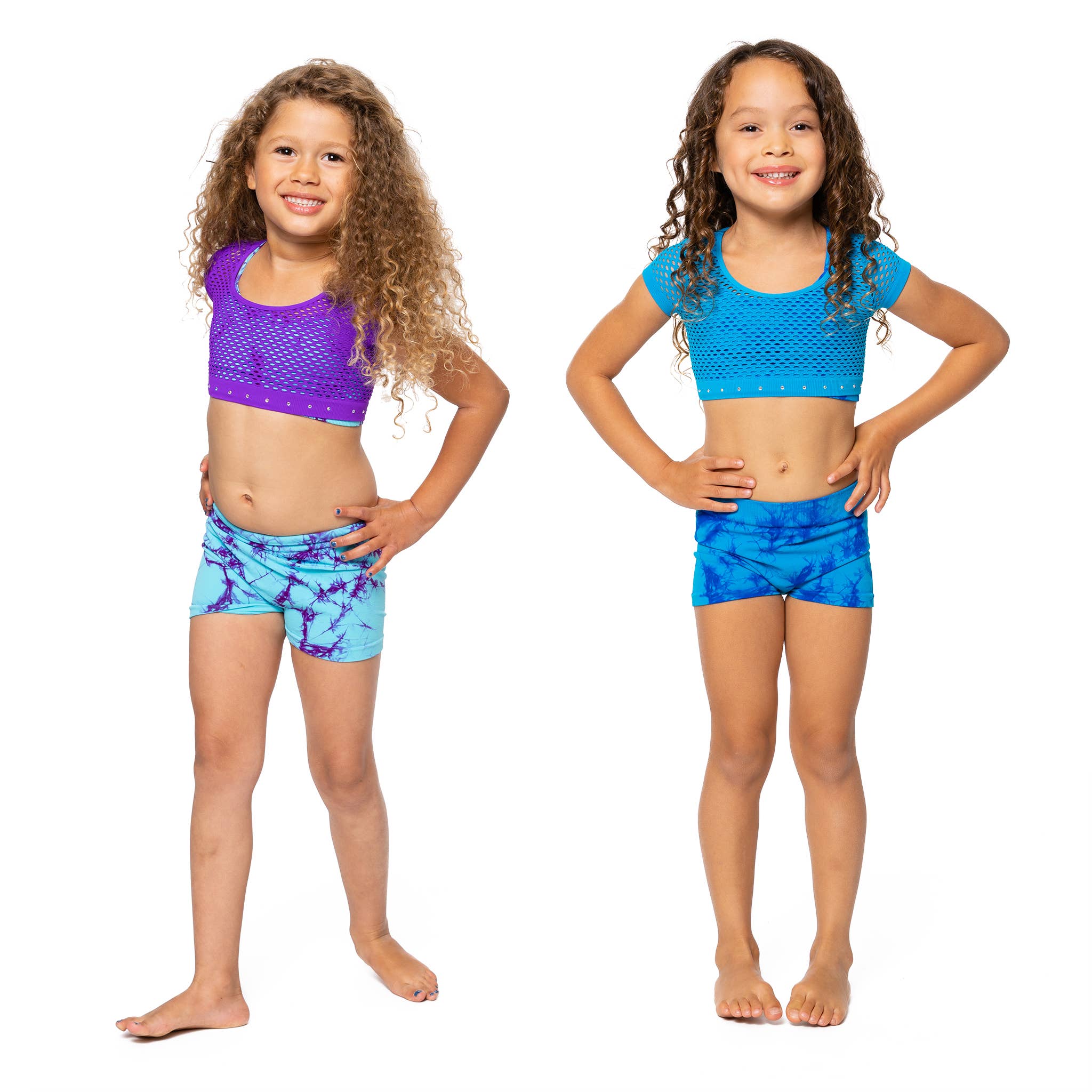 Malibu Sugar - Vente Débardeur – enfant - Top Crop Dance en maille avec bande en strass pour petites filles, 4 à 6 pièces2