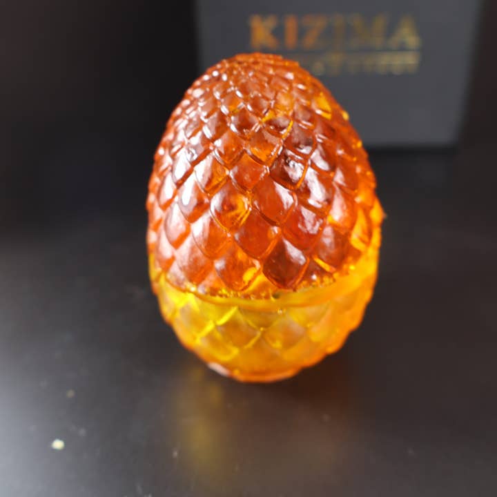 Bernstein-Oster-Schmuckkästchen - Geschnitzt & Drachenei von KIZIMA USA für den Großhandel von KIZIMA