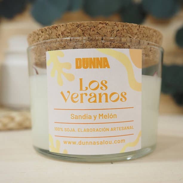 Velas Dunna - Wholesale Jar/Filled Candle - Soy wax candle watermelon and melon1