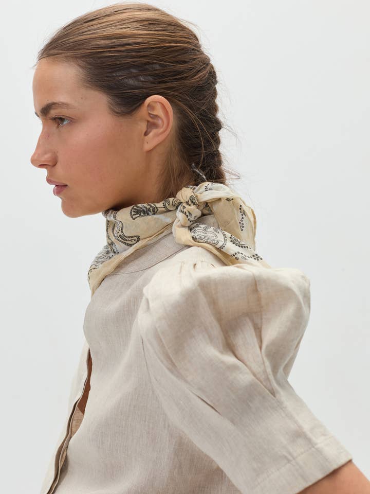 Athina Linen Shirt - Natural for wholesale by Lanhtropy