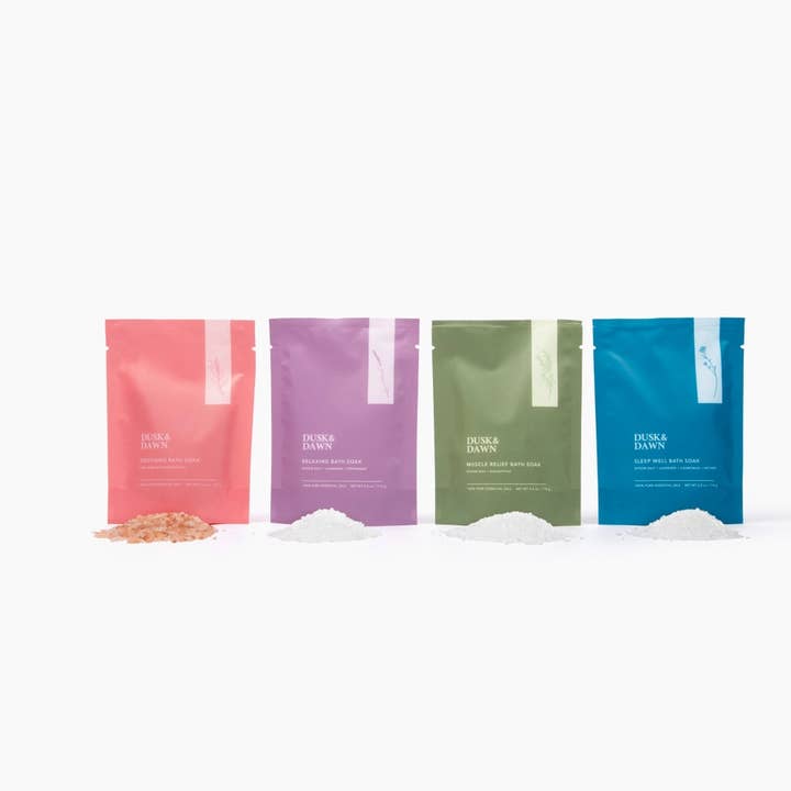Giften Market - Wholesale Bath Soak/Milk - Muscle Relief Bath Soak Pouch - Epsom Salt + Eucalyptus Oil