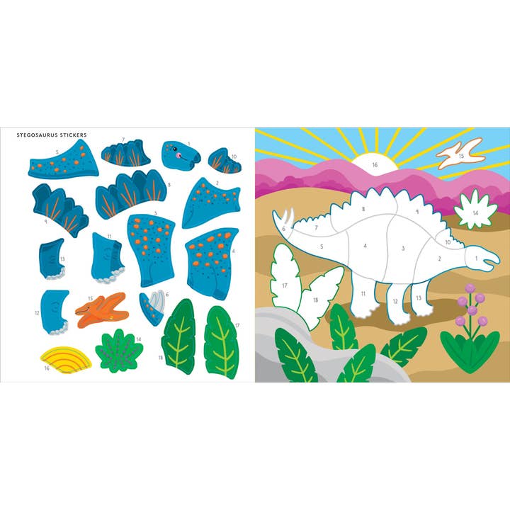Peter Pauper Press - Wholesale Sticker - Kids & Baby - My First Color-by-Sticker Book -- Dinosaurs2