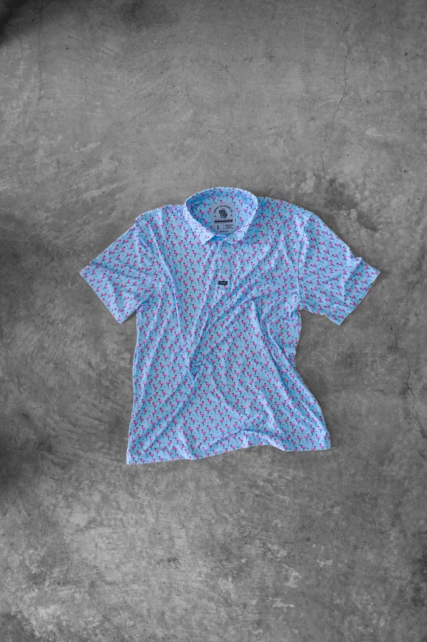 SAVAGE TACTICIANS - Wholesale Polo - Men's - Performance Polo - Flamingo Team Six2