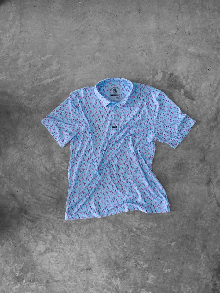 SAVAGE TACTICIANS - Wholesale Polo - Men's - Performance Polo - Flamingo Team Six2