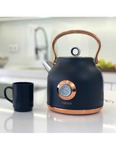 Haeger - Wholesale Electric Kettle - Electric Jug HAEGER ART DECO BLACK - In Stainless Steel 1,7L 2200W2
