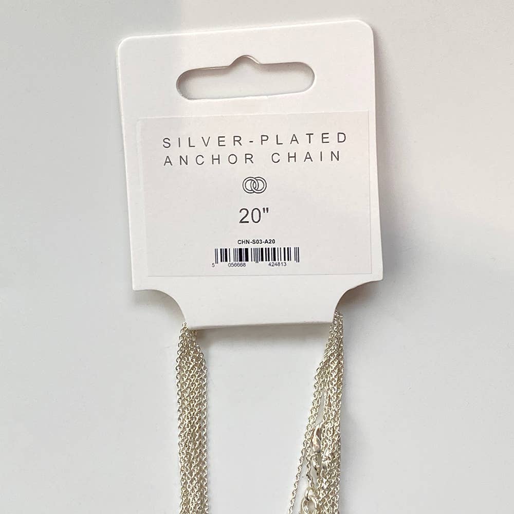 VIE - Wholesale Link & Chain Necklace - Silver-Plated Chains, Pack of 109