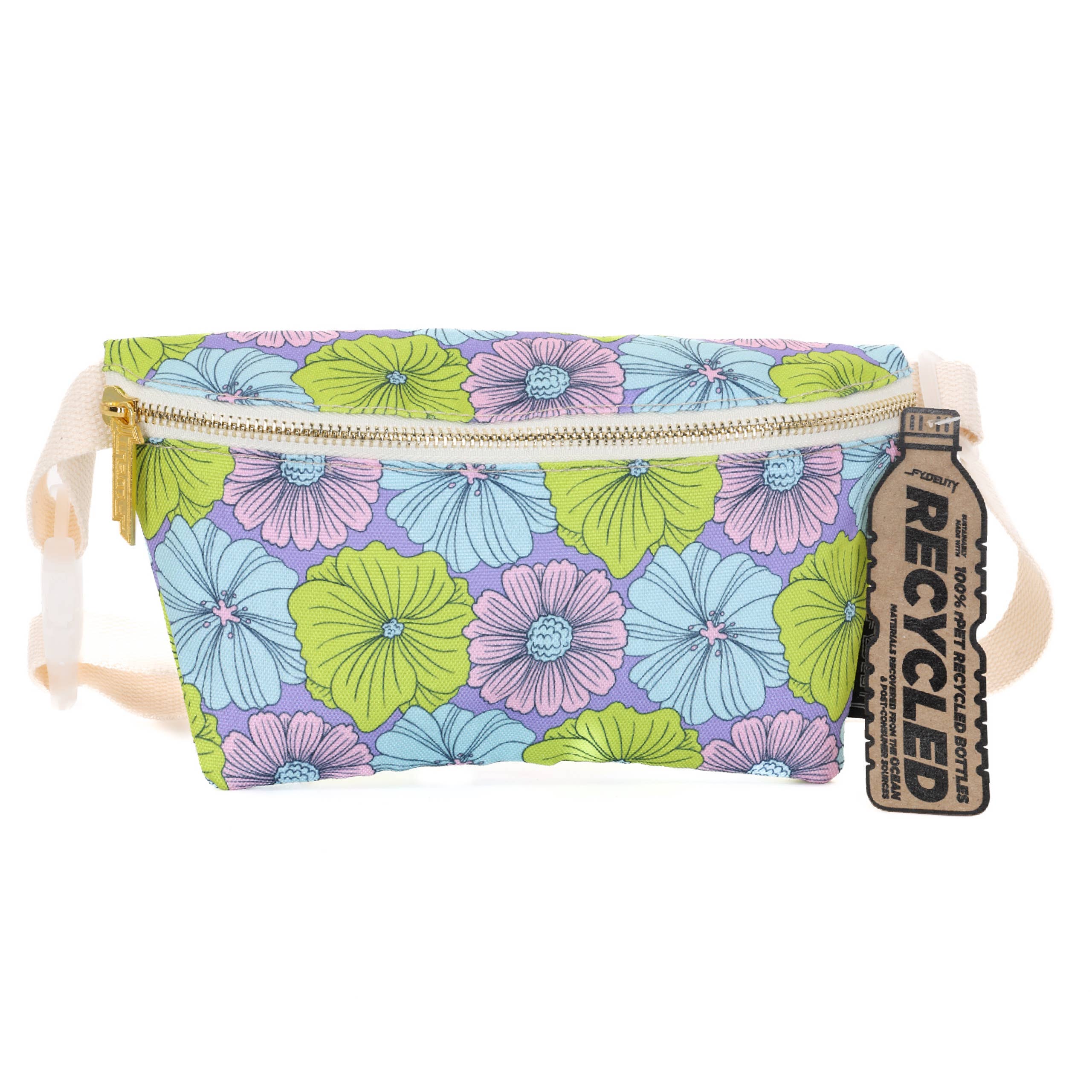 Fydelity - Wholesale Belt Bag - Women's - 83857: Fanny Pack | Slim | Recycled RPET | Floral Purple0