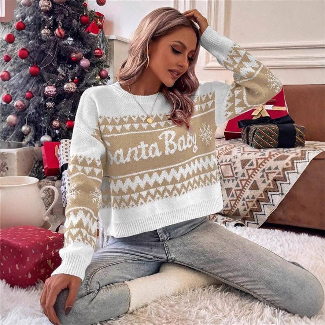 Masyal – Engroshandel Pullover - Dame – Alsidig strikket pullover-sweater efterår/vinter jul4