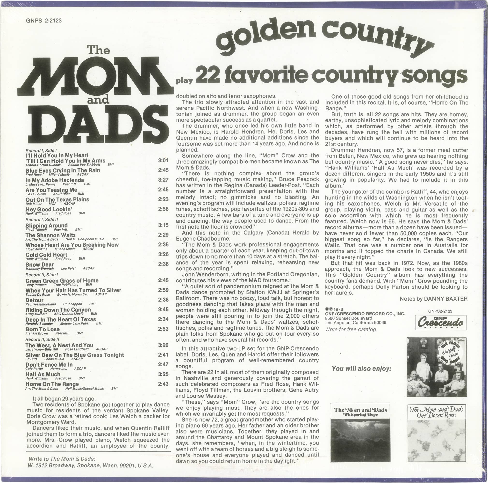 Square Deal Recordings & Supplies – wholesale Music CD/Vinyl – Vinyl - Sealed 12" LP - Mom And Dads, The - Golden Country1