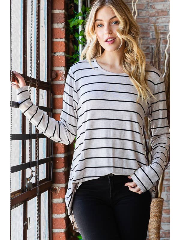 HEIMISH - Wholesale Tunic - Women's - ST1376-11 STRIPE TOP9
