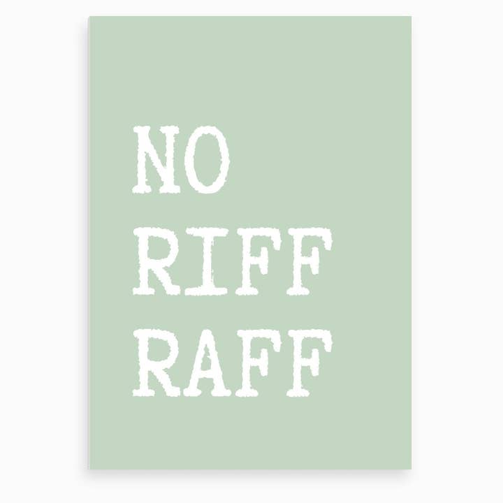 Pas de panneau Riff Raff pour la vente par Moonshine Prints