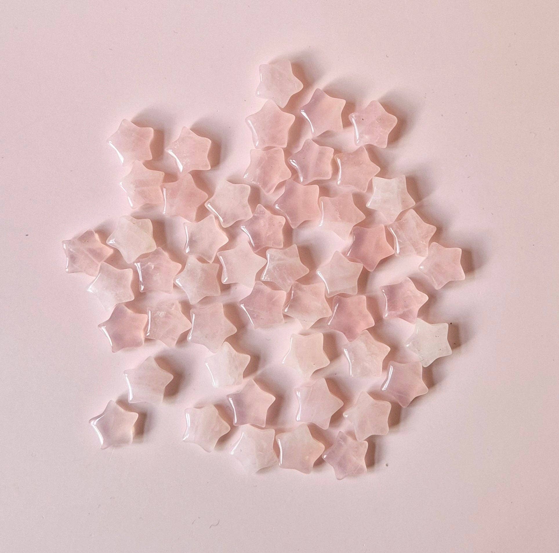 Moonlight Gemstones - Wholesale Spiritual Stone/Crystal - Rose Quartz Mini Star (1.5cm) Perfect for Crystal Confetti1