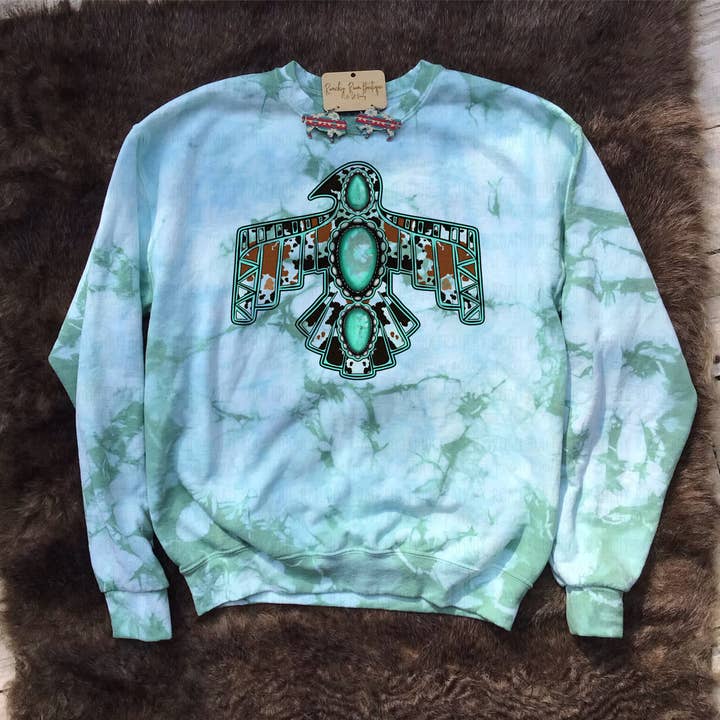 Felpa Western Thunderbird in pelle bovina per la vendita all'ingrosso da parte di Ranchy Roan Boutique