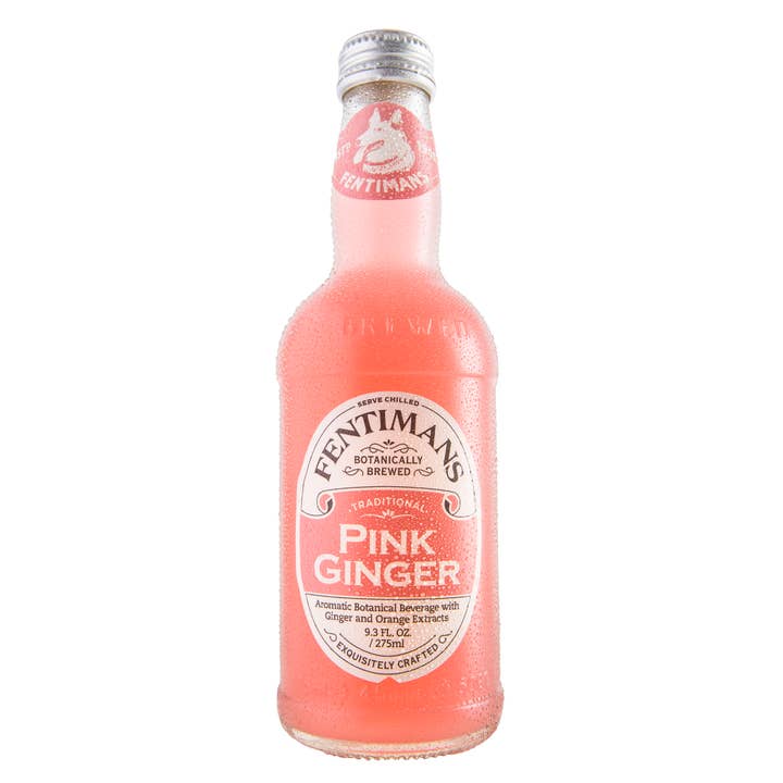Fentiman's Pink Ginger Soda, 9.3oz Glass Bottle 12ct for wholesale by Grandpa Joe's Candy Shop