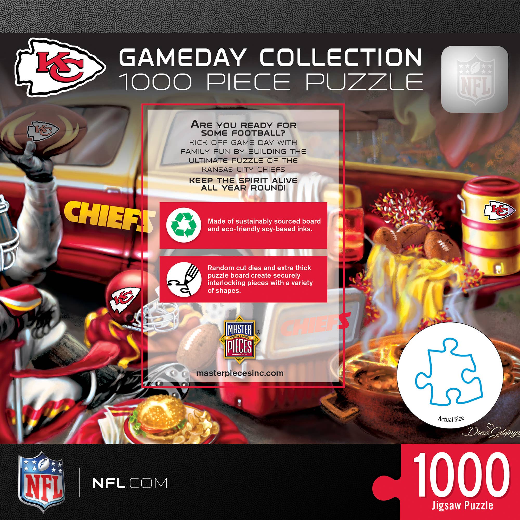 Masterpieces Puzzles - Vente Puzzle – adulte - Kansas City Chiefs - Puzzle de 1000 pièces Gameday2