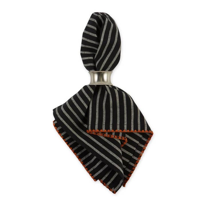 Spider Silk Stripe Embellished Napkin for wholesale by Design Imports