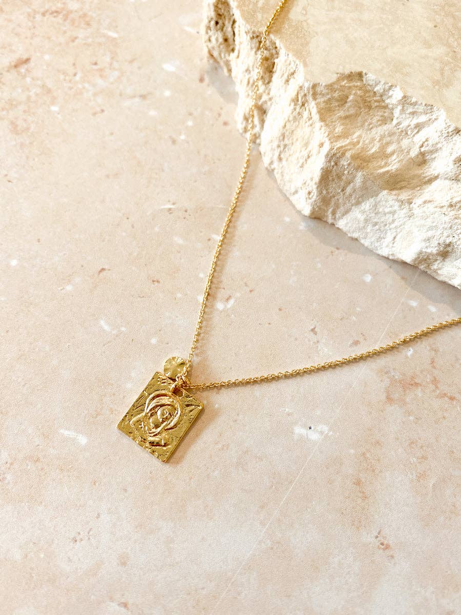 Angels Whisper Accessories - Wholesale Pendant/Charm Necklace - Theta 18K Gold Plated Charm Necklace1