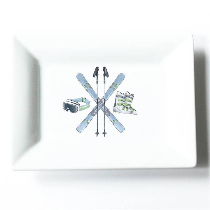 Skiing Crest Mini Dish for wholesale by Dishique