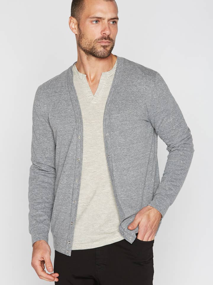 Mika Jaymes - Wholesale Cardigan - Men's - Men's Tri-Blend Cardigan Sweater9