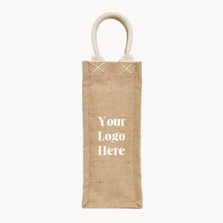 KORISSA - Wholesale Wine tote - Customized Handmade Burlap Jute • Canvas Tote • Wine Bag8