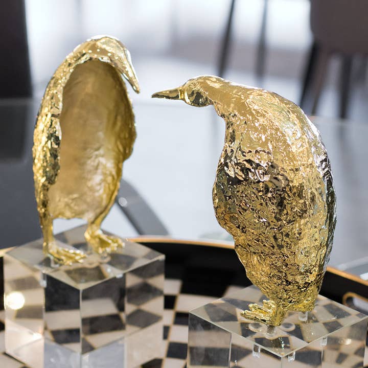 Gold Penguin on Crystal Plinth - Small for wholesale by Febland