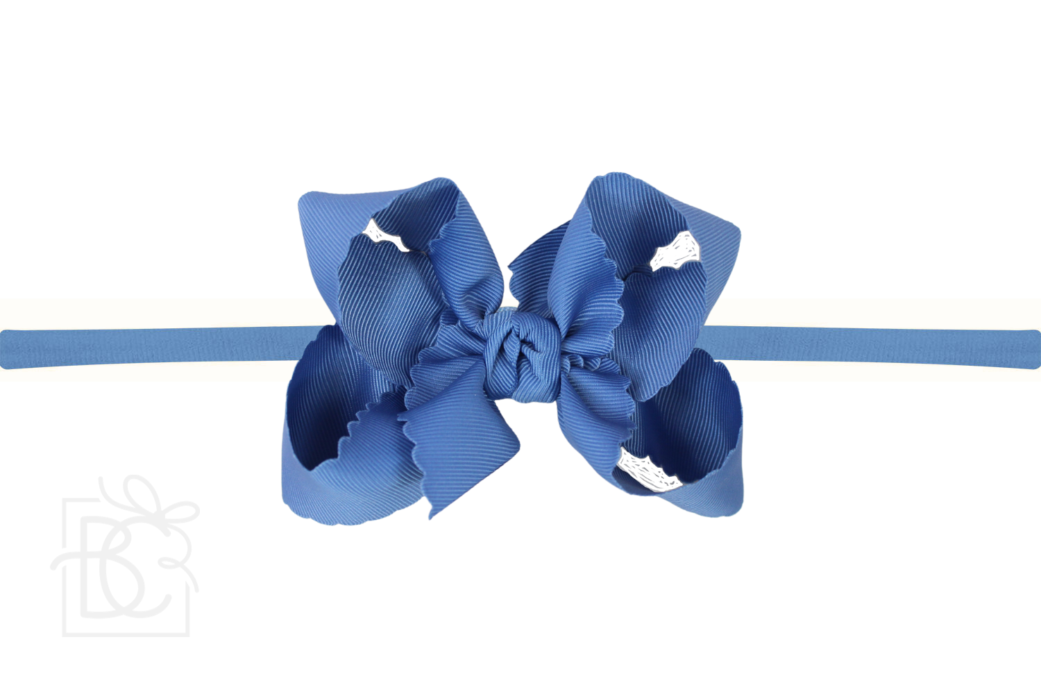 Beyond Creations, LLC - Venta al por mayor Cinta para el pelo - Niños - DIADEMA TIPO PANTIMEDIAS DE NAILON DE 1/4 PULGADAS CON LAZO EN EL BORDE FESTONEADO11