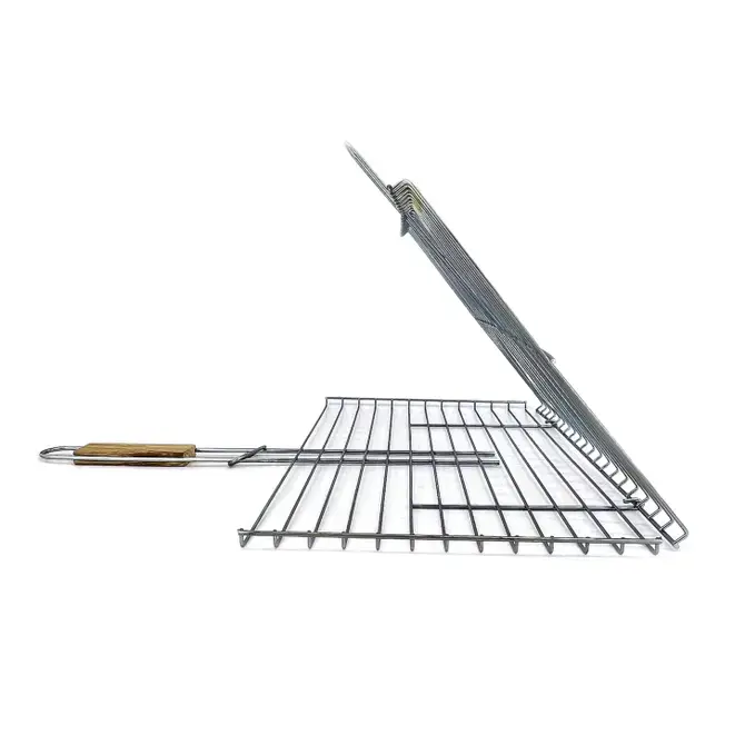 Hakan - Vente Outil de gril pour l'extérieur - Panier à griller Hakan 11,8 x 15,8 pouces avec poignée en bois2