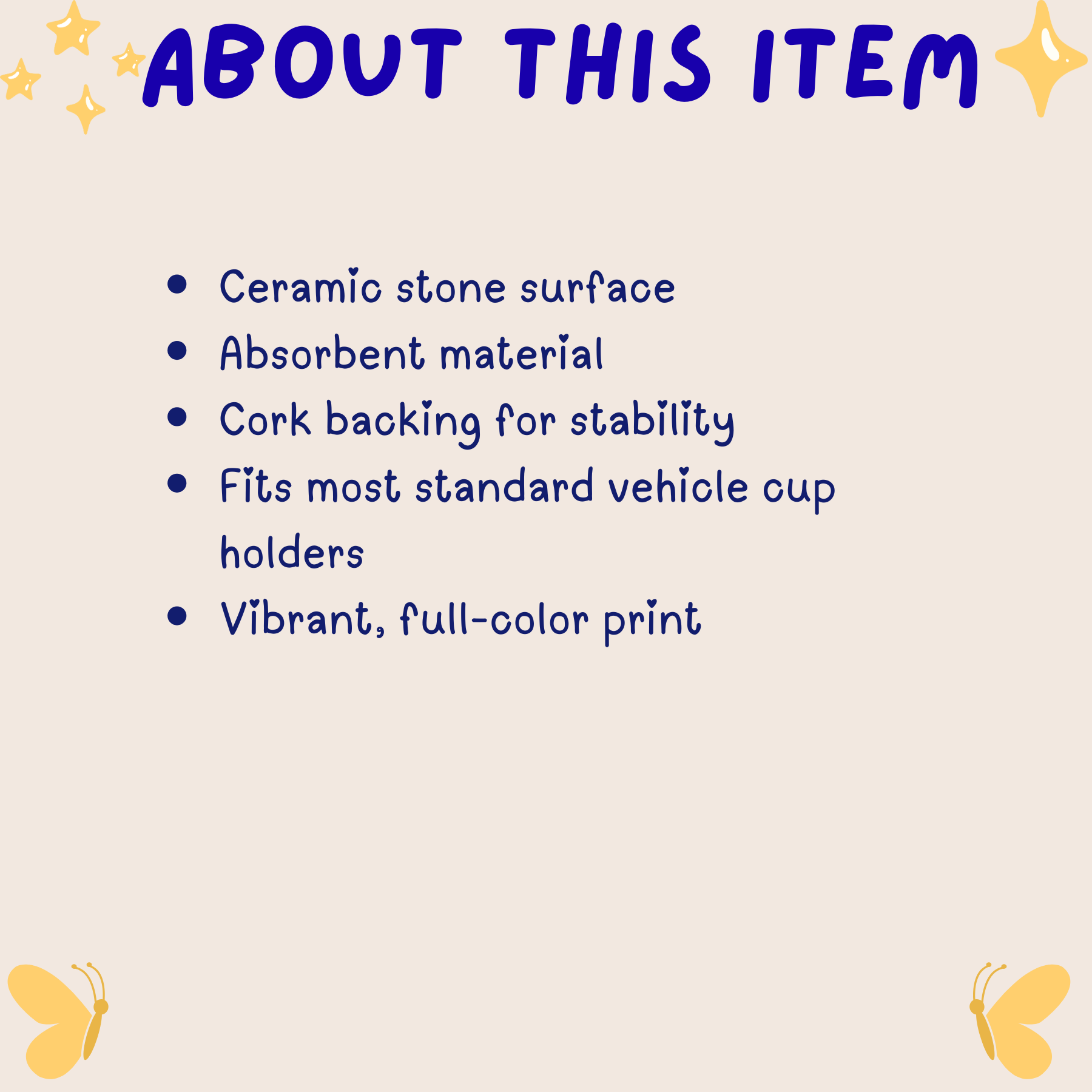 Designs by Mysh – Engroshandel Kopunderlag til bil – unisex – Mørk Golden Retriever Bil Coaster Sæt – Akvarel Stil Hund Keramiske Kopholder Coasters (Sæt af 2)3