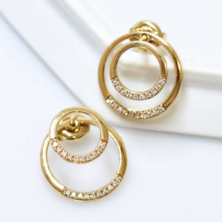 Front Back Circle Earring for wholesale by Vi Ling Designs